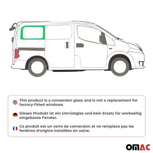 Nissan NV200 Rear Side Fixed Glass - Omac - Right (L1) - Galaxy - 2013